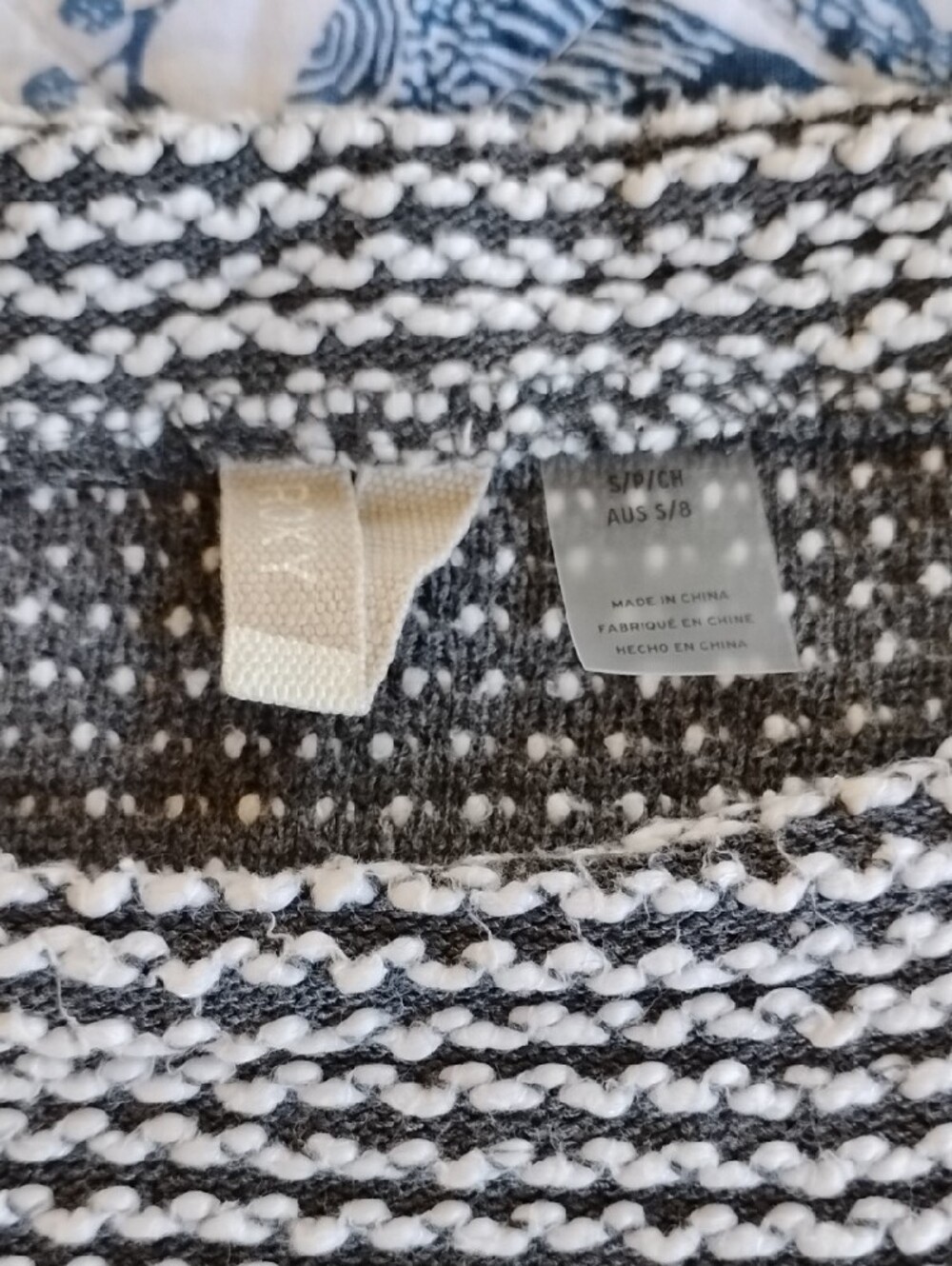 Roxy Size S Black & White Striped Knit Button-Shoulder Sweater - Picture 15 of 16